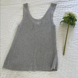 Gray Knit Sleeveless Top